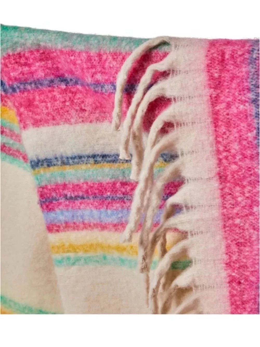 Free People Skye Stripe Fringe‎ Throw, 50